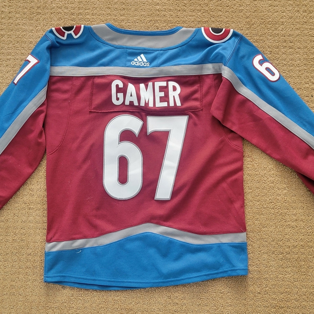 Adidas Burgundy and Blue Colorado Avs Jersey